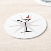 +[  Martini ]+ Ronde Kartonnen Onderzetter (Gebogen)