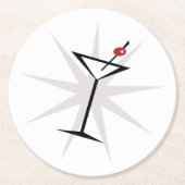 +[  Martini ]+ Ronde Kartonnen Onderzetter (Voorkant)