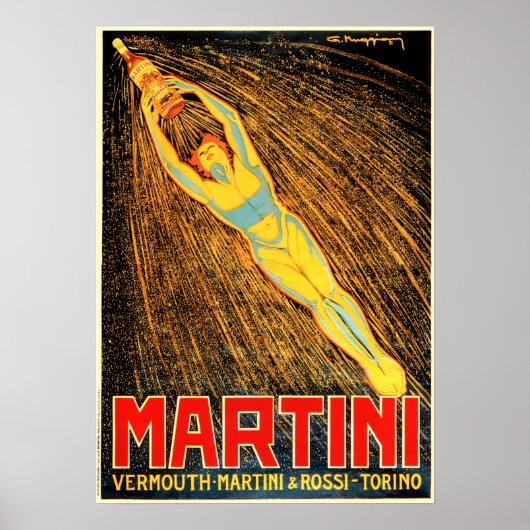 Martini & Rossi  Italiaans Vermouth Liqueur Poster (Voorkant)