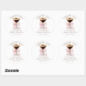Martini Roze Baby Shower Dank je Sticker (Vel)