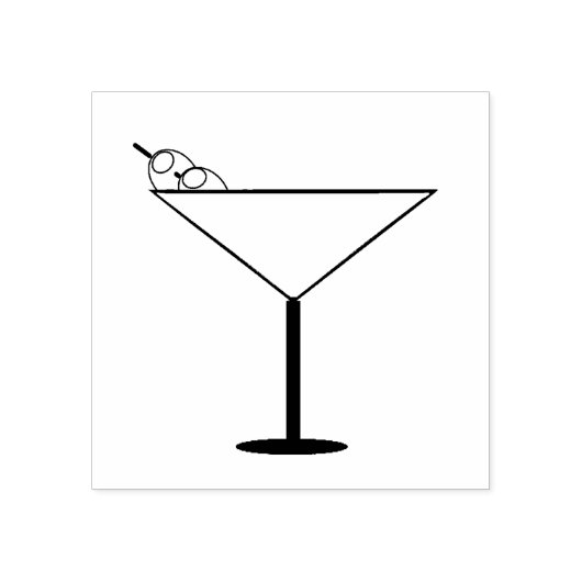 Martini Rubber Stamp Rubberstempel (Afrduk)