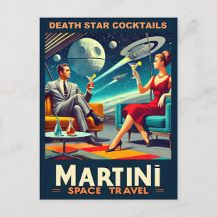 Martini Ruimte Reis Posters Death Star Cocktails Briefkaart