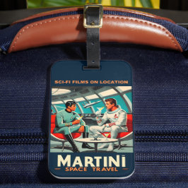 Martini Ruimtereis Poster Sciencefictionfilms in d Bagagelabel