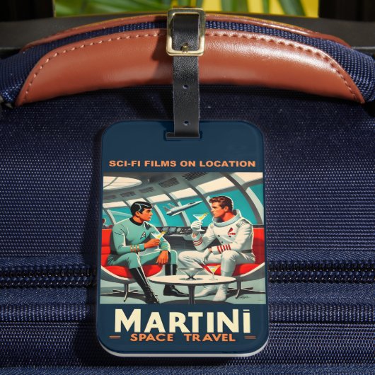 Martini Ruimtereis Poster Sciencefictionfilms in d Bagagelabel (Voorkant Insitu 2)