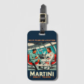 Martini Ruimtereis Poster Sciencefictionfilms in d Bagagelabel (Voorkant (verticaal))