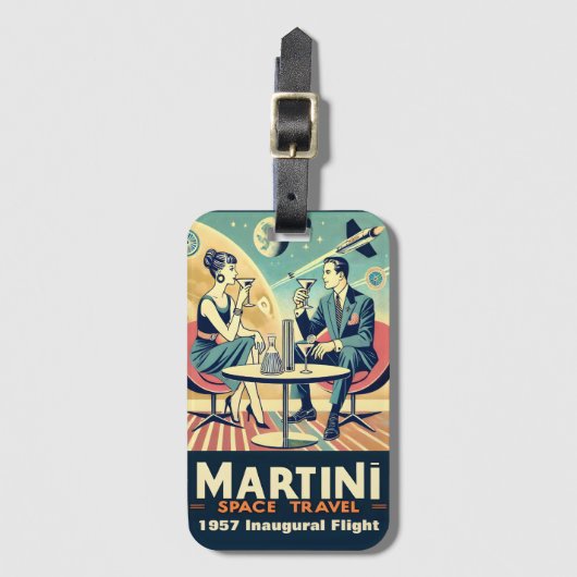 Martini Ruimtereizen Posters Vluchtbemanning Bagagelabel (Voorkant (verticaal))