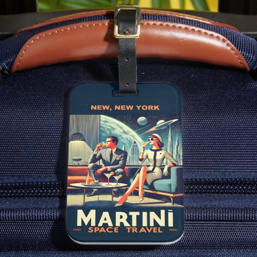 Martini Ruimtevaart Posters New York, New York Bagagelabel (Voorkant Insitu 2)
