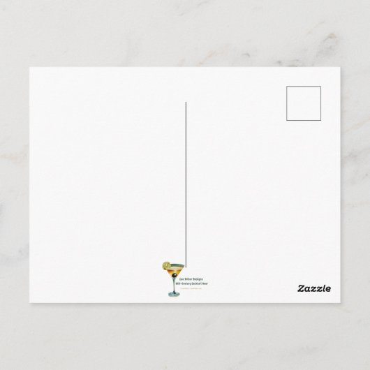 Martini Ruimtevaart Posters New York, New York Briefkaart (Achterkant)