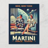 Martini Ruimtevaart Posters New York, New York Briefkaart (Voorkant)