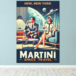 Martini Ruimtevaart Posters New York, New York Canvas Afdruk