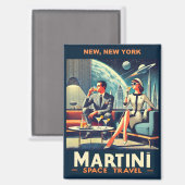 Martini Ruimtevaart Posters New York, New York Magneet (Voorkant / Achterkant)