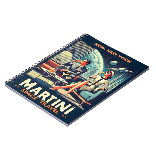 Martini Ruimtevaart Posters New York, New York Notitieboek (Linkerzijde)