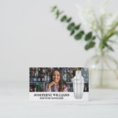 Martini Shaker | Bartender Mixoloog | Foto toevoeg Visitekaartje (Staand voorkant)