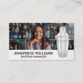 Martini Shaker | Bartender Mixoloog | Foto toevoeg Visitekaartje (Voorkant)
