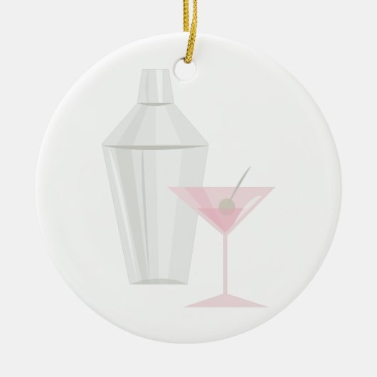 Martini Shaker Keramisch Ornament (Voorkant)