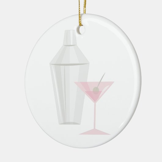 Martini Shaker Keramisch Ornament (Links)