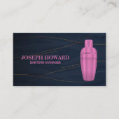 Martini Shaker Logo | Abstracte Achtergrond Visitekaartje (Voorkant)