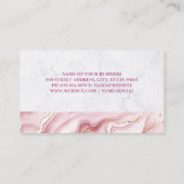 Martini Shaker Logo | roze marmer Visitekaartje (Achterkant)