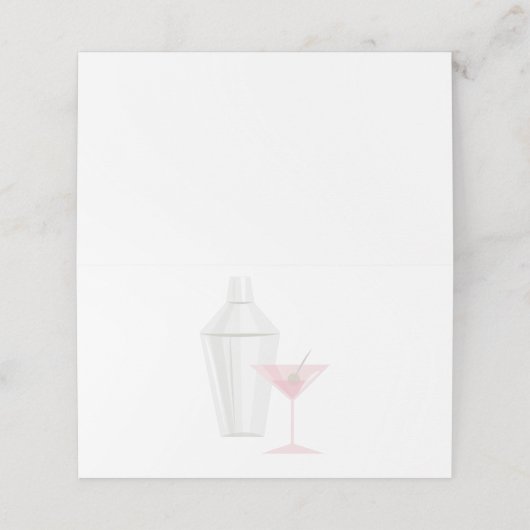 Martini Shaker Plaatskaartje (Buitenkant ongevouwen)