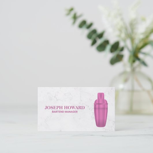 Martini Shaker Visitekaartje (Staand voorkant)