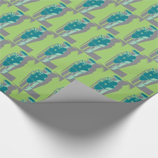 Martini Shakers in Green en Grey Cadeaupapier (Hoek)