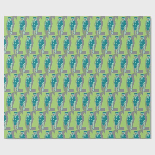  Martini Shakers in Green en Grey Cadeaupapier (Vlak)