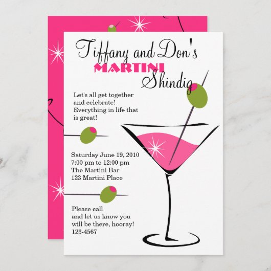 Martini Shindig! Kaart (Voorkant / Achterkant)