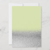 Martini Silver Glitter Bokeh Green Pensioen Kaart (Achterkant)