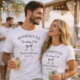 Martini Social Club Custom Wedding Merch Station T-shirt