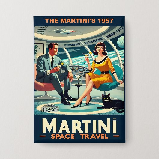 Martini Space Reizen Posters De Martini's 1957 Button (Voorkant)