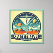 Martini Space Travel 1957 New Worlds Logo Canvas Afdruk (Voorkant)
