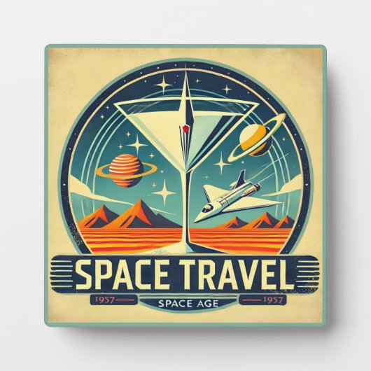 Martini Space Travel 1957 New Worlds Logo Fotoplaat (Voorkant)