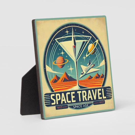 Martini Space Travel 1957 New Worlds Logo Fotoplaat (Voorkant)