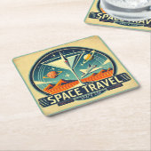 Martini Space Travel 1957 New Worlds Logo Kartonnen Onderzetters (Schuin)