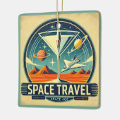 Martini Space Travel 1957 New Worlds Logo Keramisch Ornament (Links)