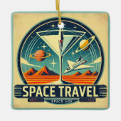 Martini Space Travel 1957 New Worlds Logo Keramisch Ornament (Voorkant)