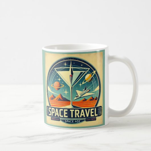 Martini Space Travel 1957 New Worlds Logo Koffiemok (Rechts)