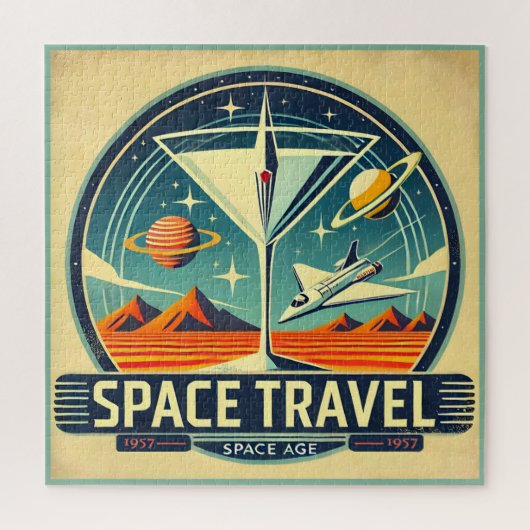 Martini Space Travel 1957 New Worlds Logo Legpuzzel (Verticaal)