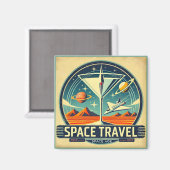 Martini Space Travel 1957 New Worlds Logo Magneet (Voorkant / Achterkant)