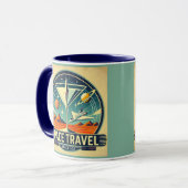 Martini Space Travel 1957 New Worlds Logo Mok (Voorkant links)