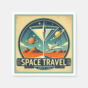Martini Space Travel 1957 New Worlds Logo Servet