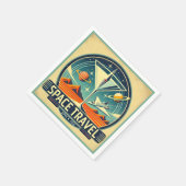 Martini Space Travel 1957 New Worlds Logo Servet (Hoek)
