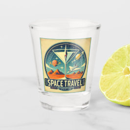 Martini Space Travel 1957 New Worlds Logo Shot Glas