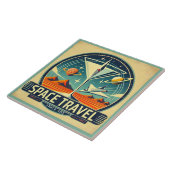 Martini Space Travel 1957 New Worlds Logo Tegeltje (Zijkant)