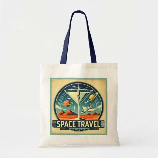Martini Space Travel 1957 New Worlds Logo Tote Bag (Voorkant)