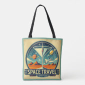 Martini Space Travel 1957 New Worlds Logo Tote Bag (Achterkant)