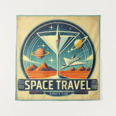 Martini Space Travel 1957 New Worlds Logo Wandkleed (Voorkant)