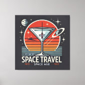 Martini Space Travel 1957 Space Age Logo Canvas Afdruk (Voorkant)