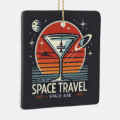 Martini Space Travel 1957 Space Age Logo Keramisch Ornament (Rechts)