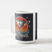 Martini Space Travel 1957 Space Age Logo Koffiemok (Voorkant links)